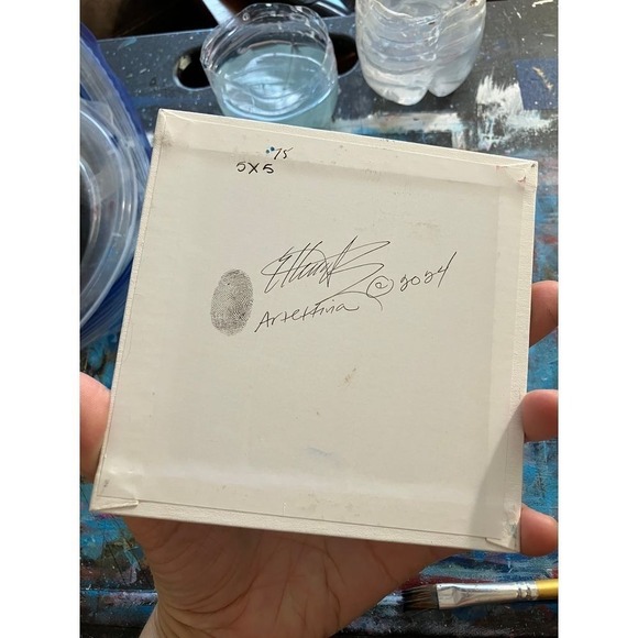 Original Abalone Painting Seashell art Underwater Bubbles Surrealism Wall Decor - Picture 4 of 5